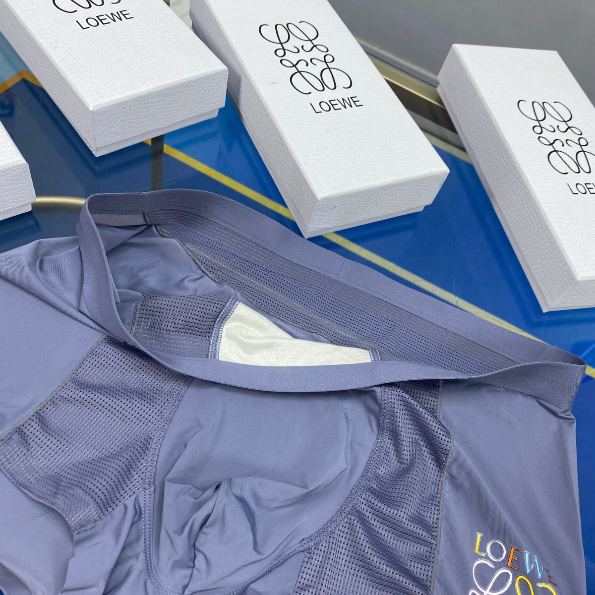 Unbranded Visible Waistband, Colour And Emblem Details Men's Boxer Briefs - 3-Piece Box