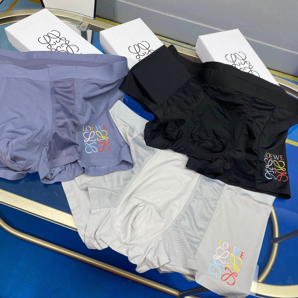 Unbranded Visible Waistband, Colour And Emblem Details Men's Boxer Briefs - 3-Piece Box