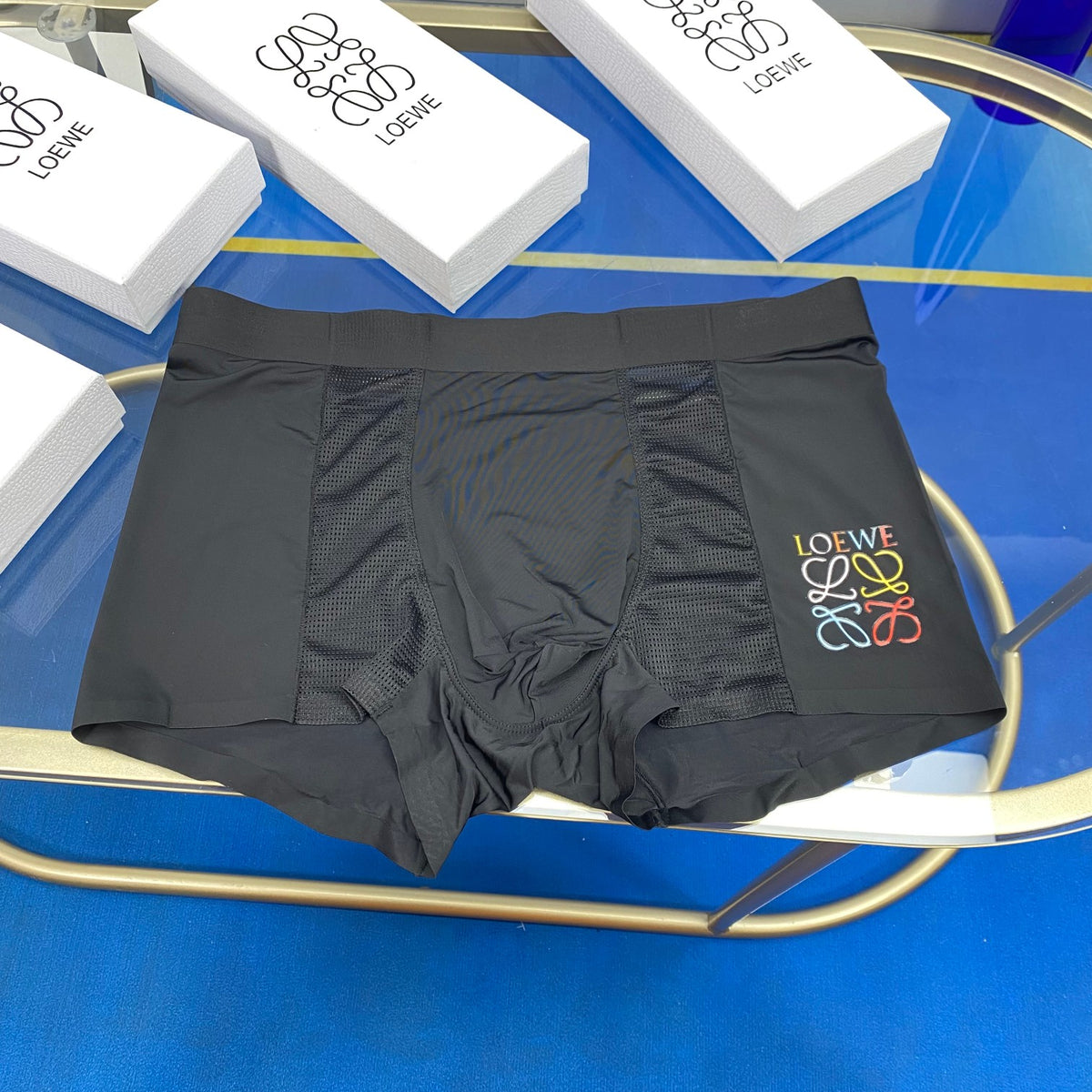 Loewe Colourful Anagram-Style Details Men's Boxer Briefs - 3-Piece Box