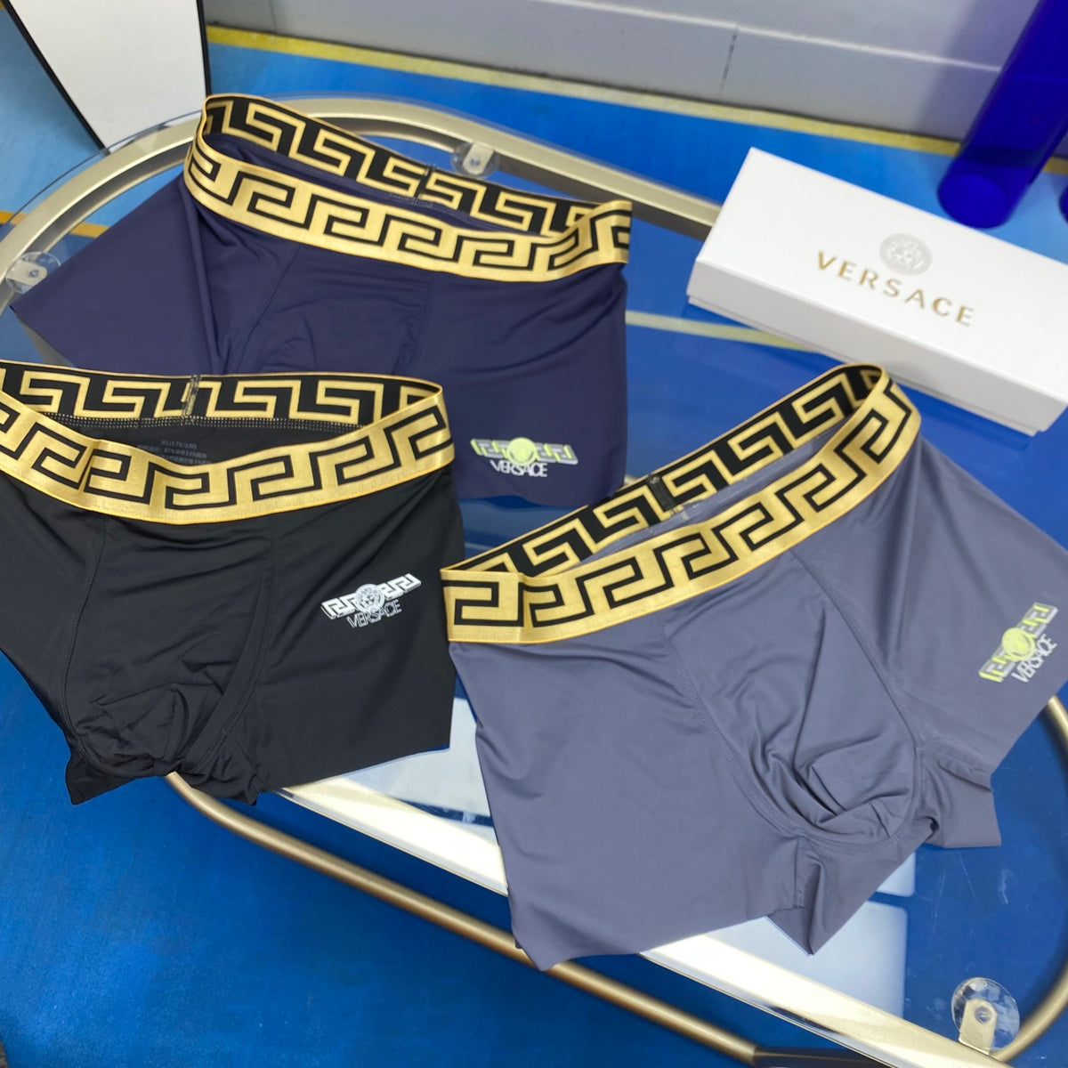 Versace Ice-Silk Short Socks - 3-Pair Pack