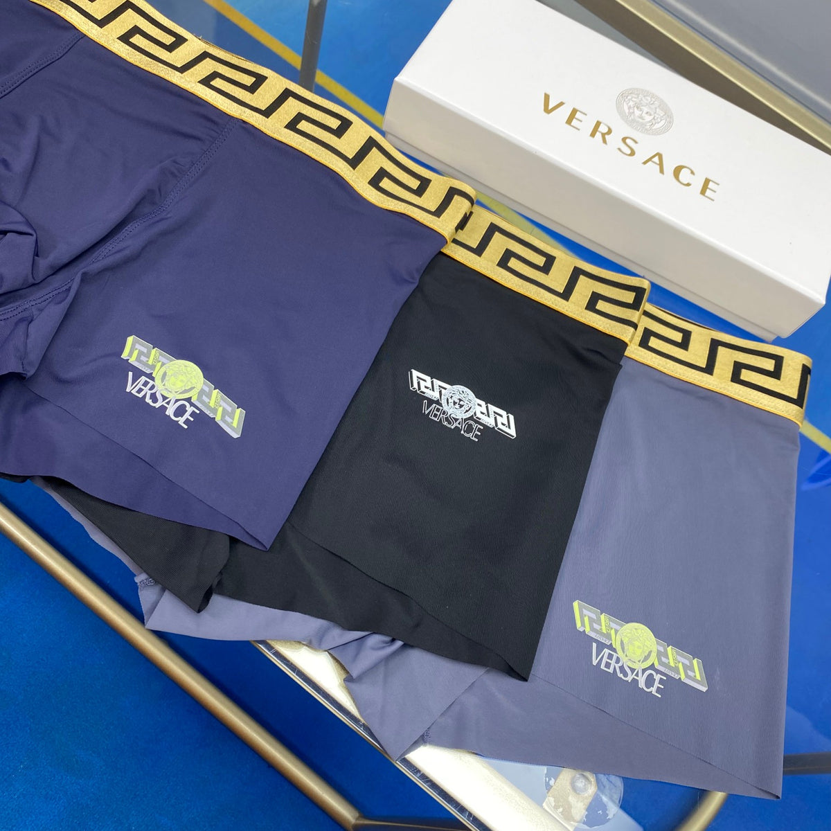 Versace Ice-Silk Men's Boxer Briefs - 3-Piece Box