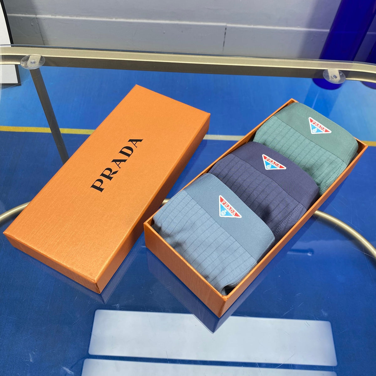 Prada Cotton Men's Boxer Briefs - 3-Piece Box