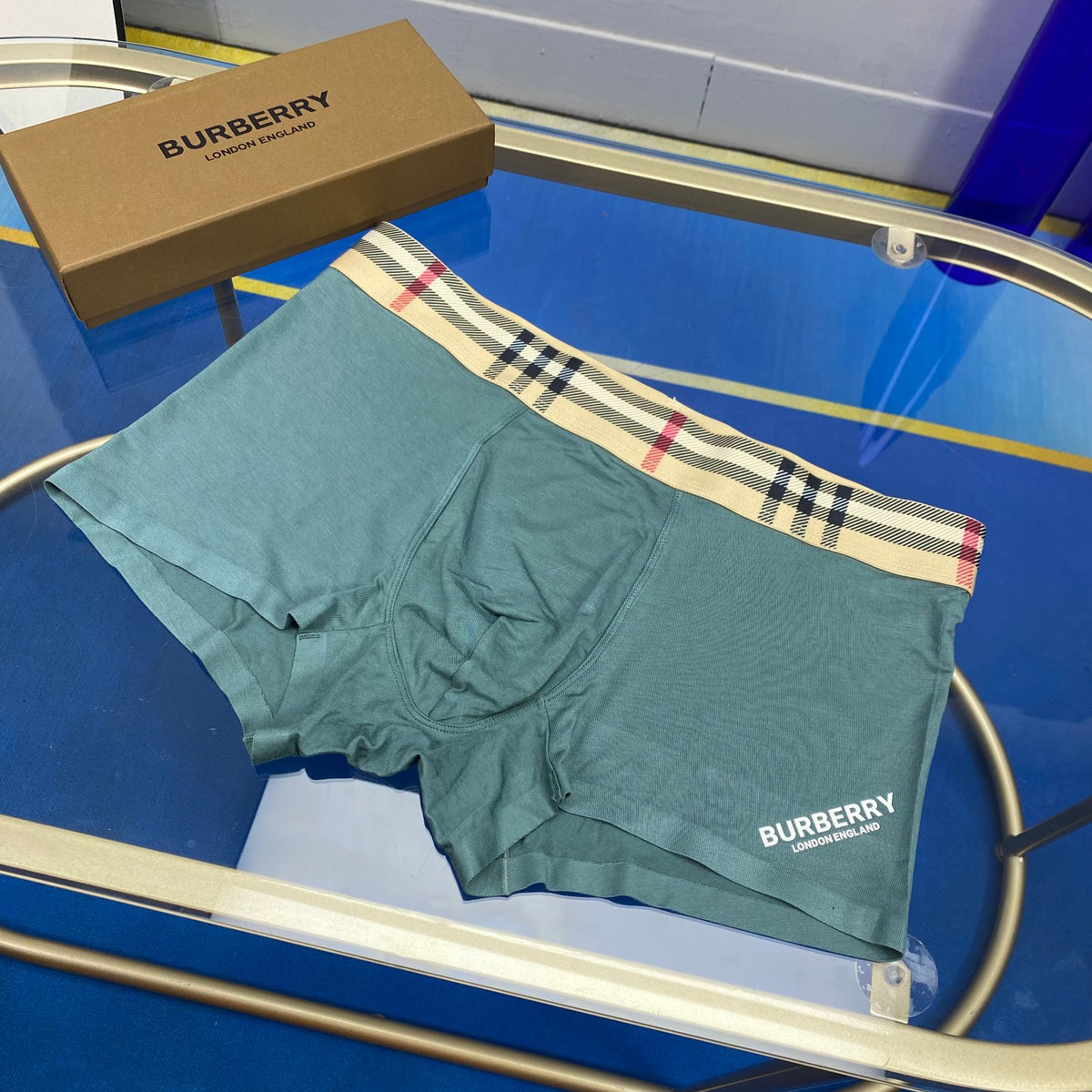 Burberry Check-Pattern Waistbands Men's Boxer Briefs - 3-Piece Box