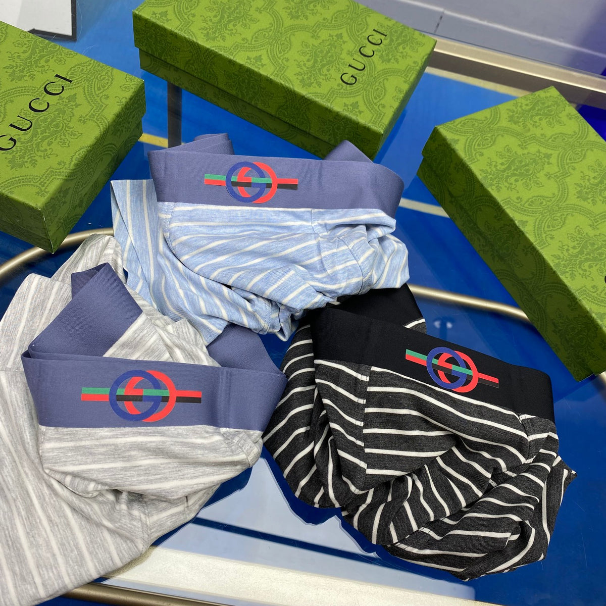 Gucci Ice-Silk Men's Boxer Briefs - 3-Piece Box