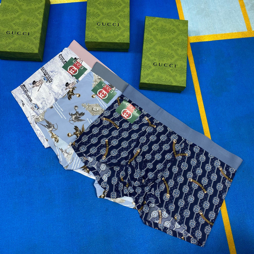 Gucci Ice-Silk Men's Boxer Briefs - 3-Piece Box
