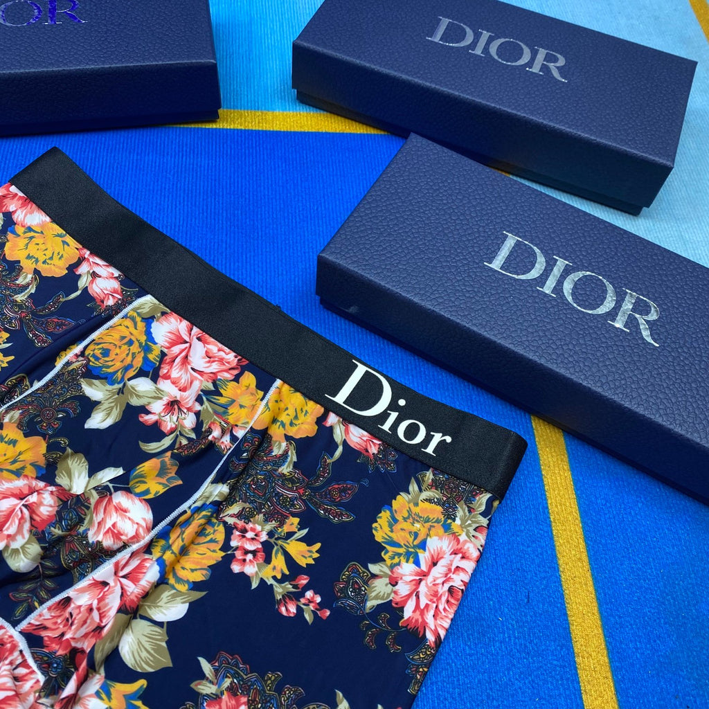 Dior Visible Colour, Waistband And Emblem Details Men's Boxer Briefs - 3-Piece Box