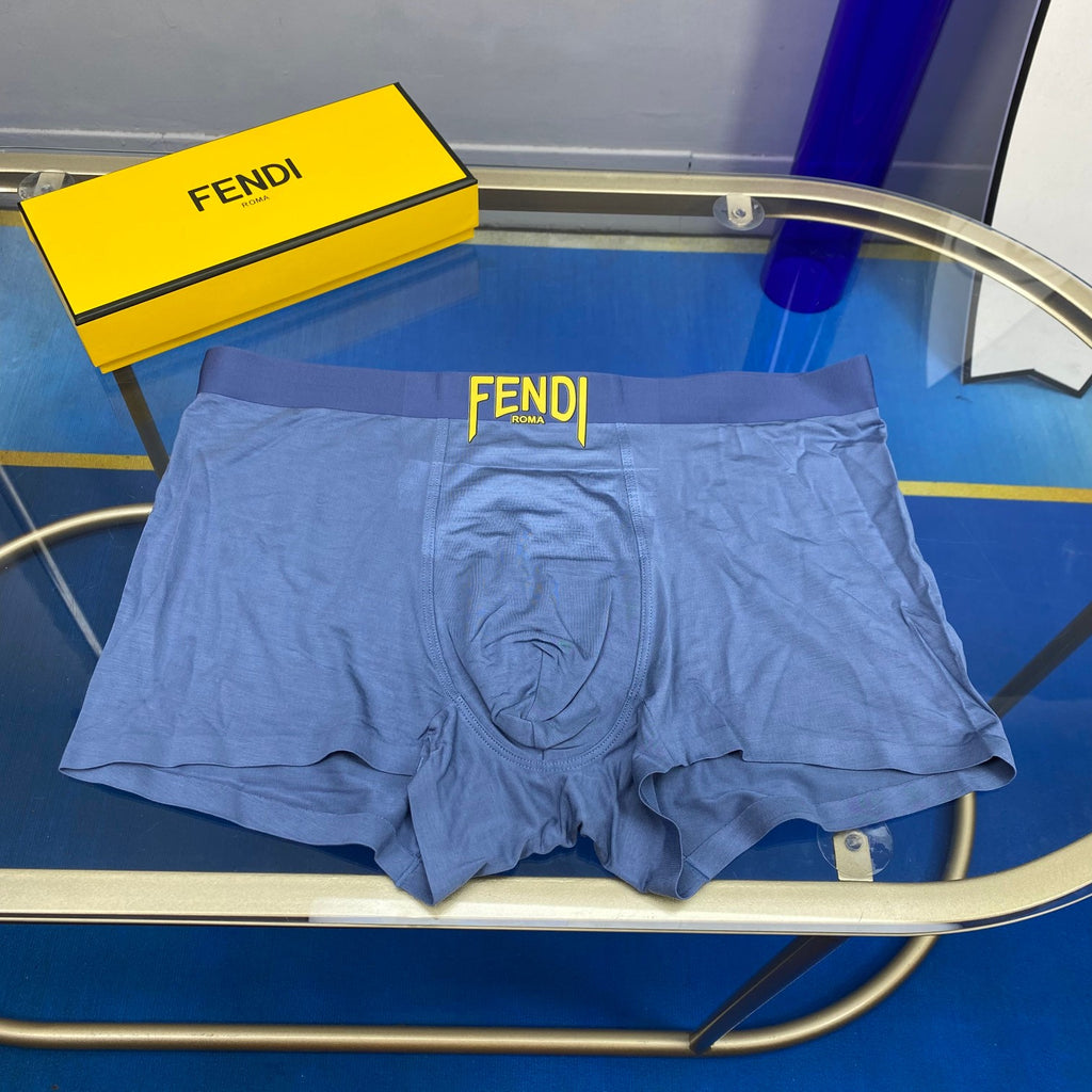 Fendi Bold Wordmark Waistbands Men's Boxer Briefs - 3-Piece Box