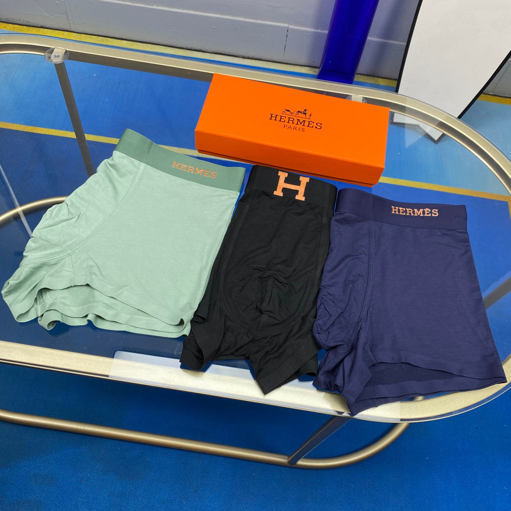 Hermes H Details Men's Boxer Briefs - 3-Piece Box