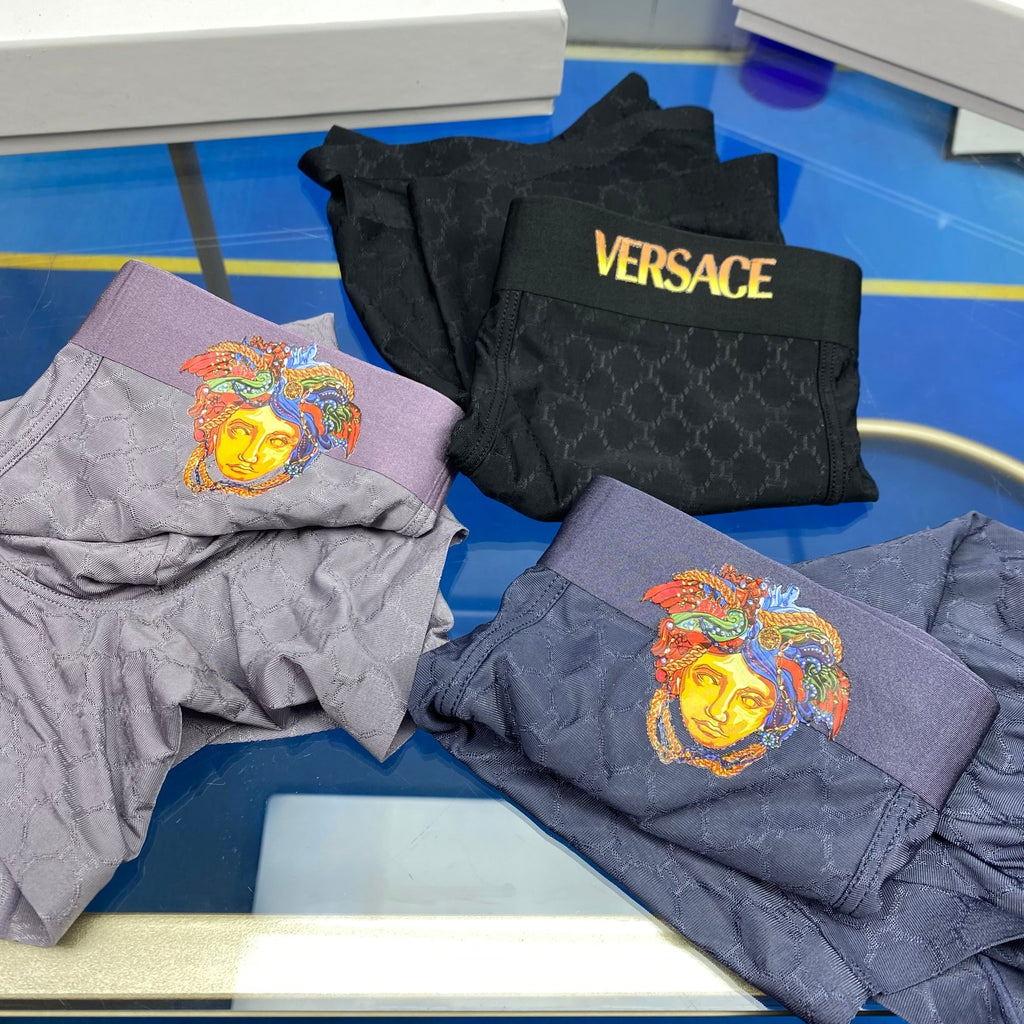 Versace Ice-Silk Men's Boxer Briefs - 3-Piece Box
