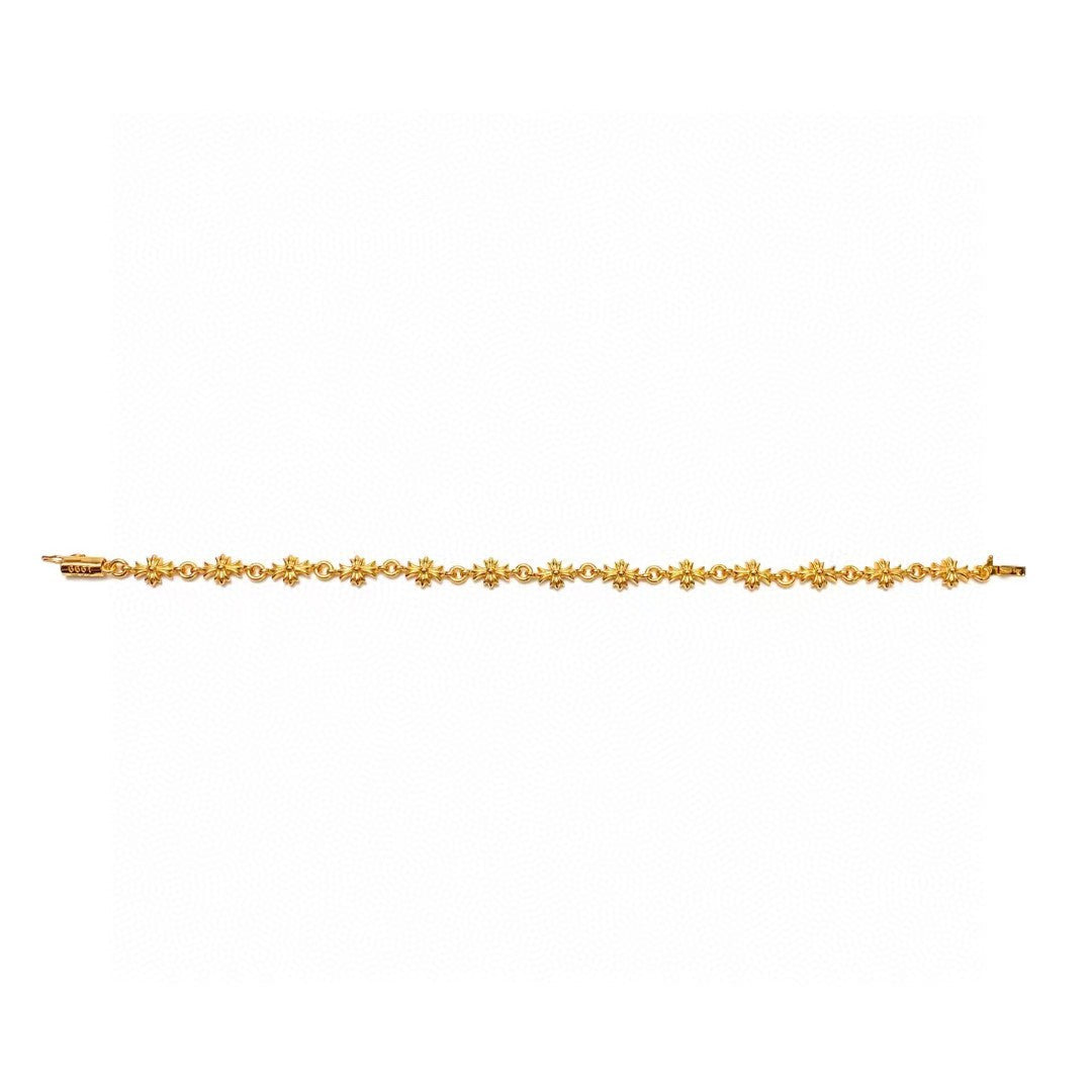 Cross Statement Bracelet in Antique Silver-Tone – Design 03 close-up detail