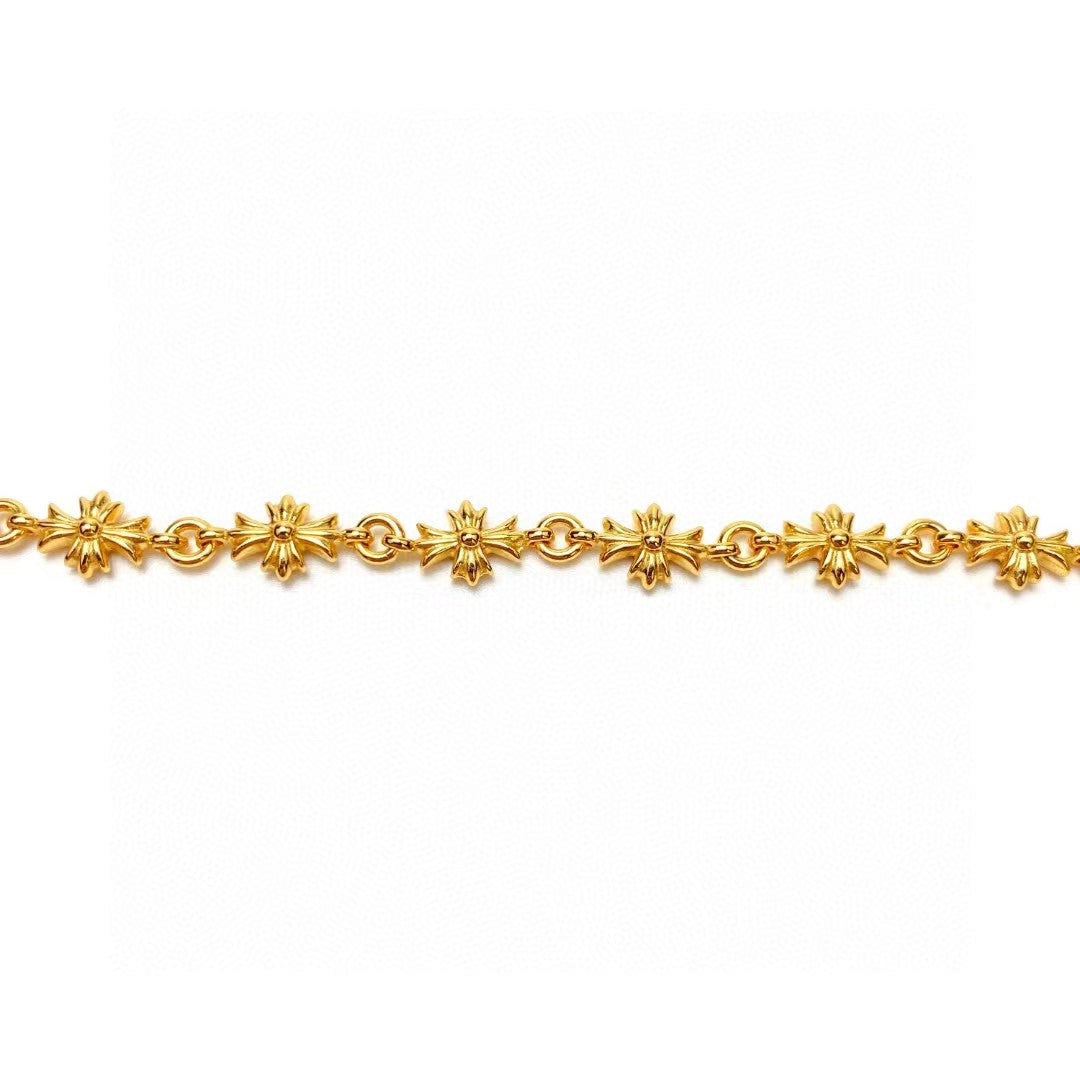 Cross Statement Bracelet in Antique Silver-Tone – Design 03 detail view