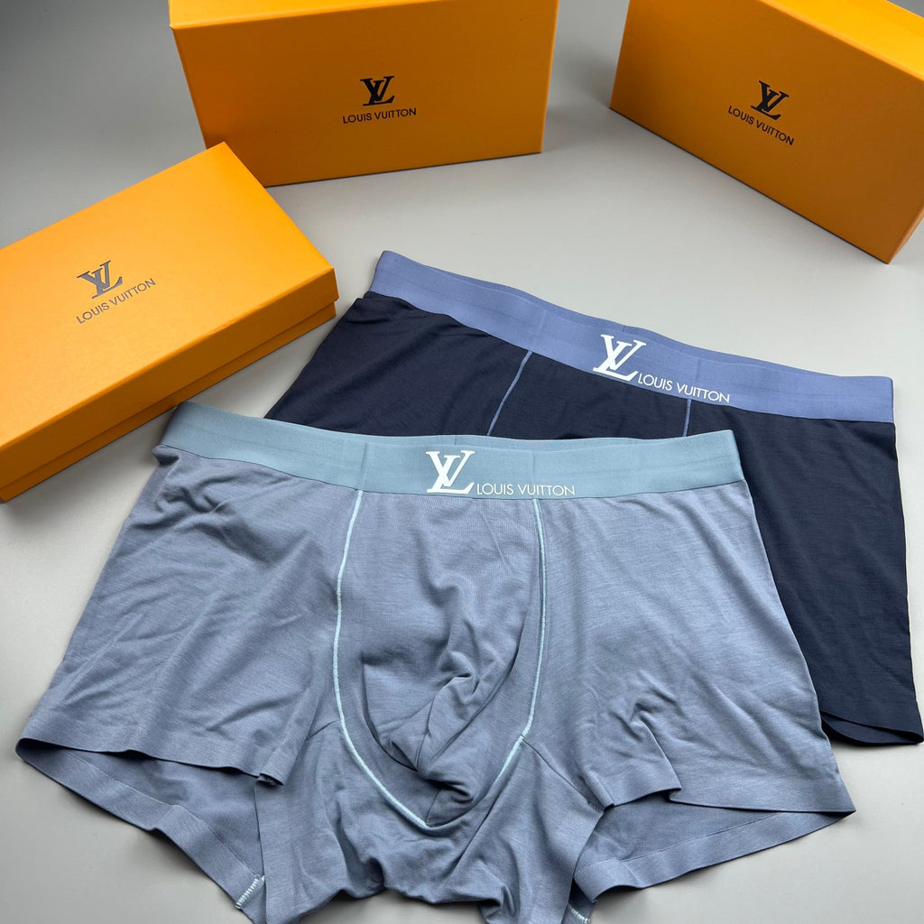 Louis Vuitton Contrast Logo Waistbands Men's Boxer Briefs - 3-Piece Box
