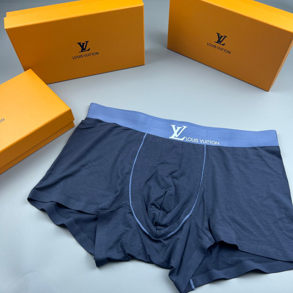 Louis Vuitton Contrast Logo Waistbands Men's Boxer Briefs - 3-Piece Box
