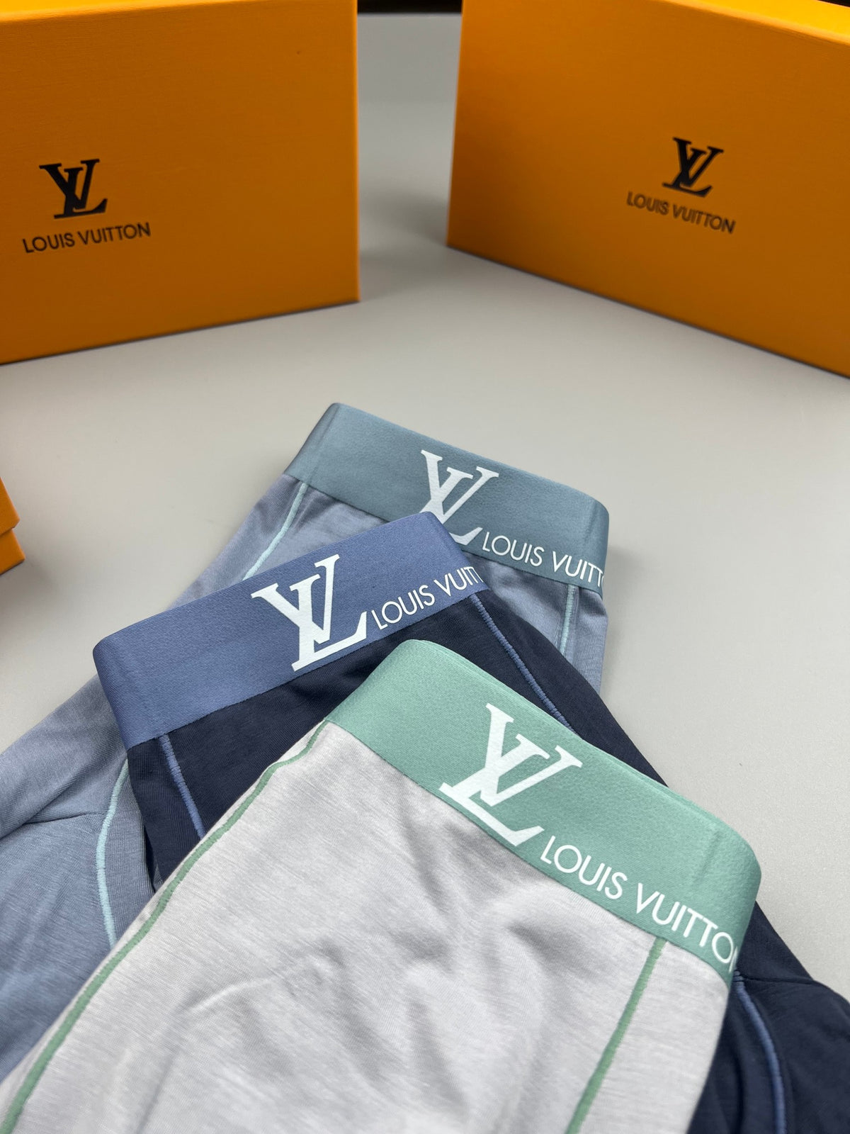 Louis Vuitton Contrast Logo Waistbands Men's Boxer Briefs - 3-Piece Box