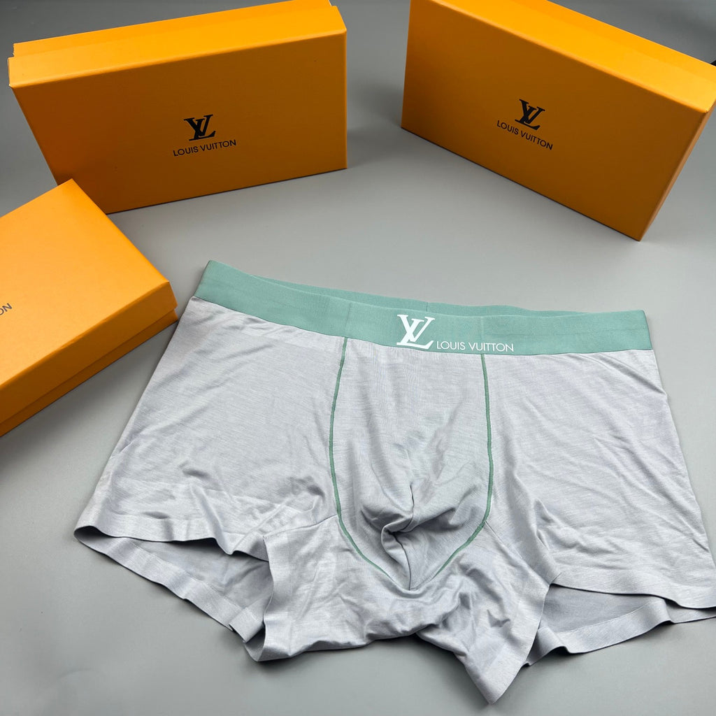 Louis Vuitton Contrast Logo Waistbands Men's Boxer Briefs - 3-Piece Box