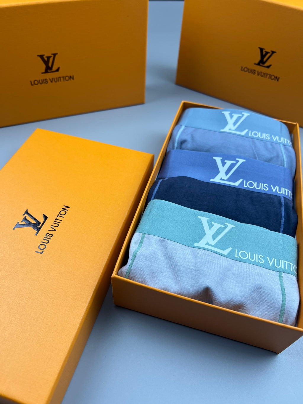 Louis Vuitton Contrast Logo Waistbands Men's Boxer Briefs - 3-Piece Box