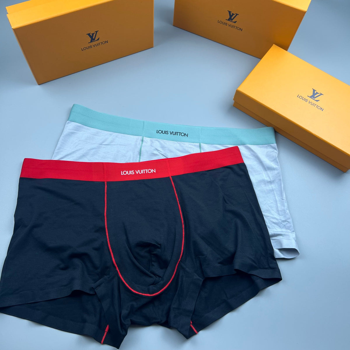 Louis Vuitton Broad Logo Waistbands Men's Boxer Briefs - 3-Piece Box