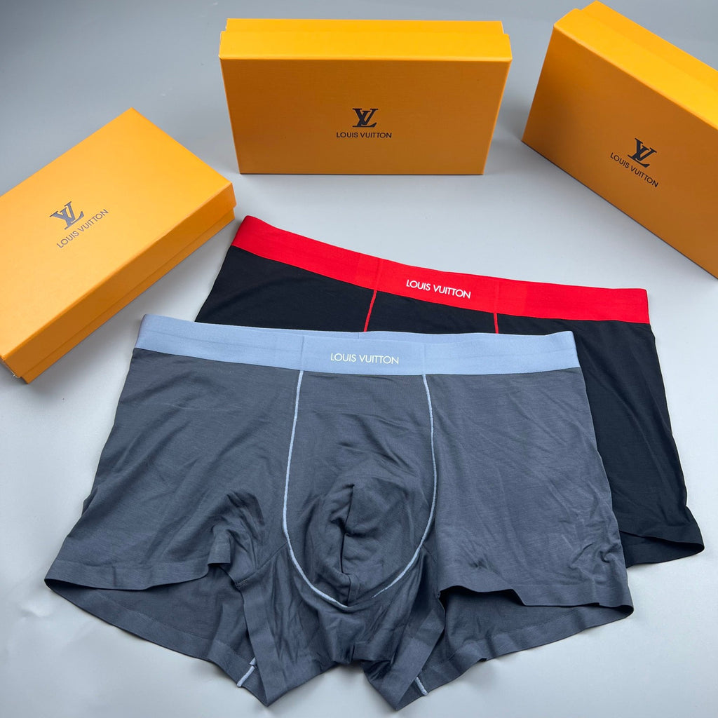 Louis Vuitton Broad Logo Waistbands Men's Boxer Briefs - 3-Piece Box