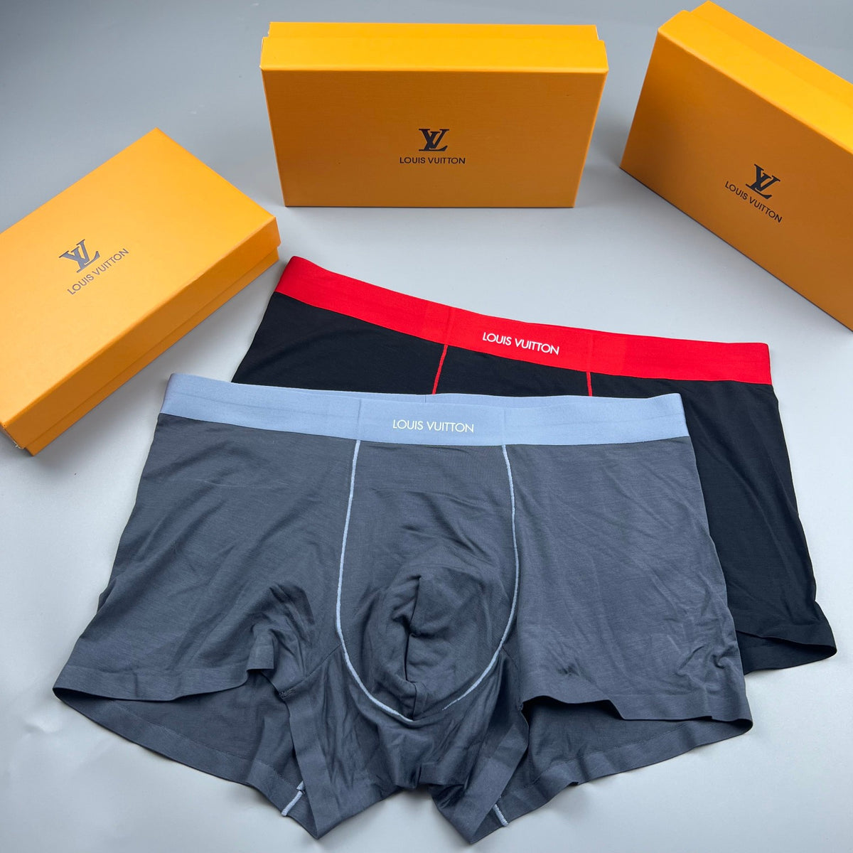 Louis Vuitton Broad Logo Waistbands Men's Boxer Briefs - 3-Piece Box