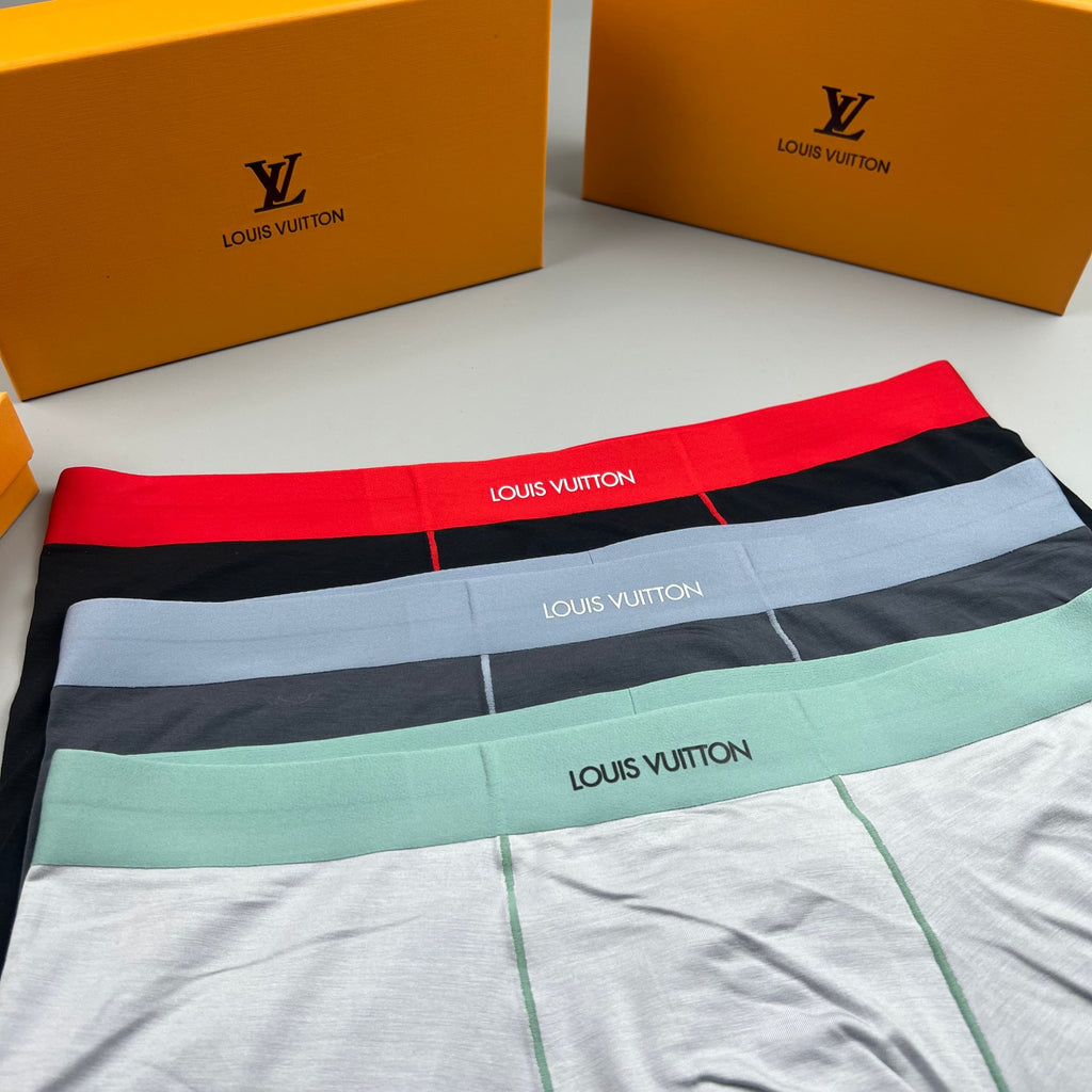 Louis Vuitton Broad Logo Waistbands Men's Boxer Briefs - 3-Piece Box