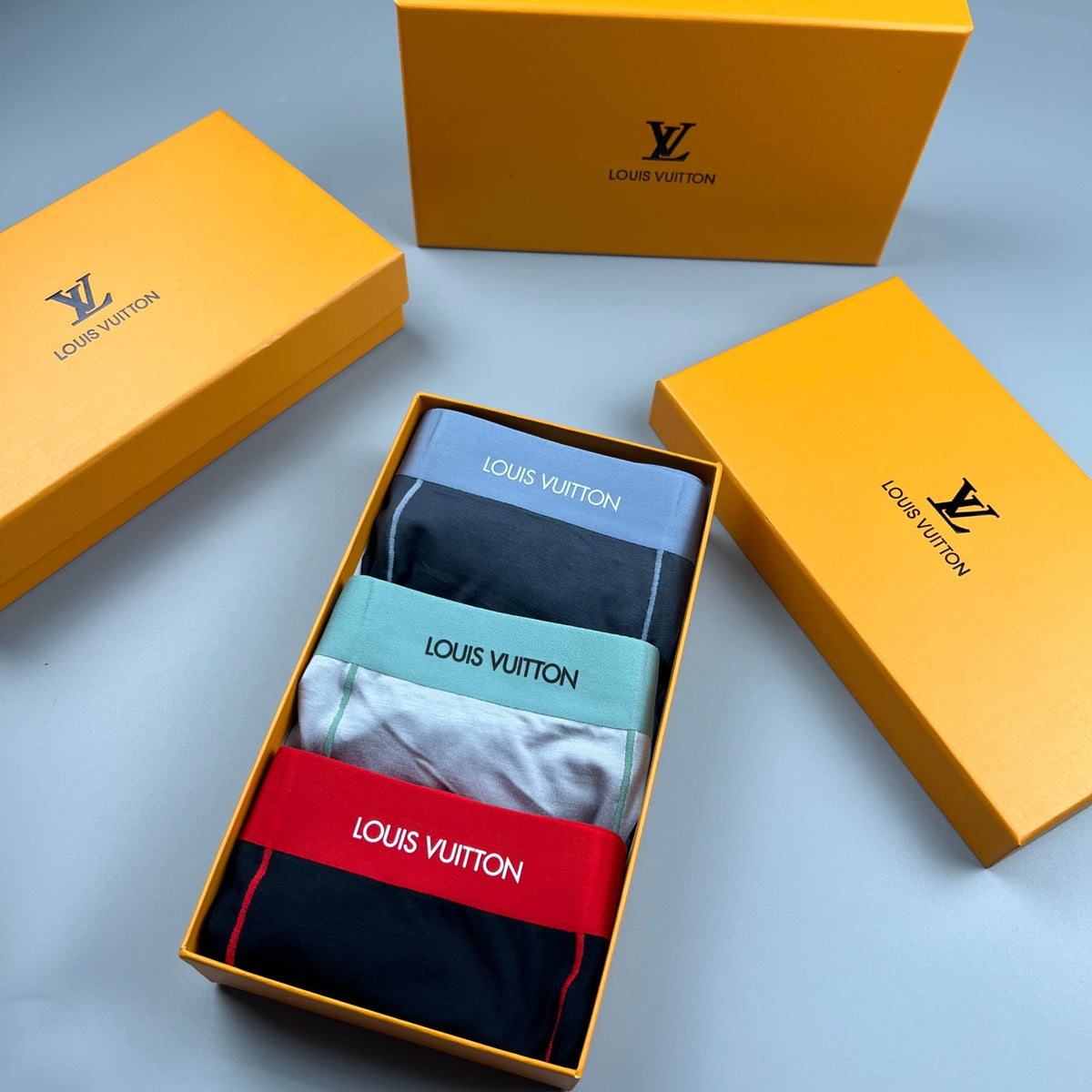 Louis Vuitton Broad Logo Waistbands Men's Boxer Briefs - 3-Piece Box