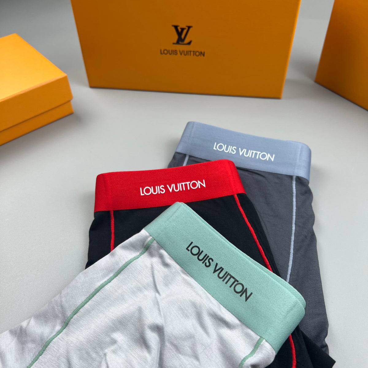 Louis Vuitton Broad Logo Waistbands Men's Boxer Briefs - 3-Piece Box