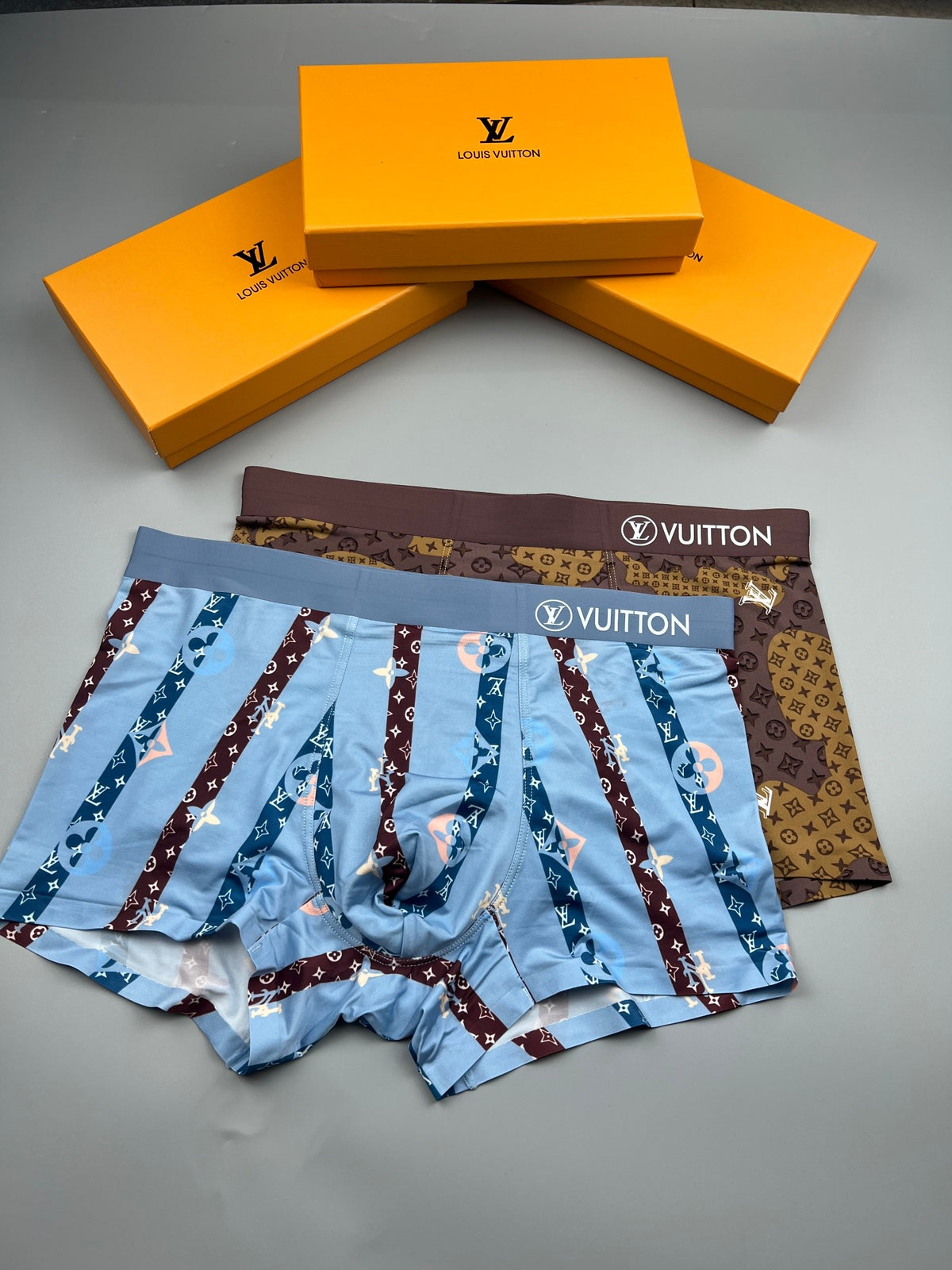 Louis Vuitton Polyester Blend Men's Boxer Briefs - 3-Piece Box