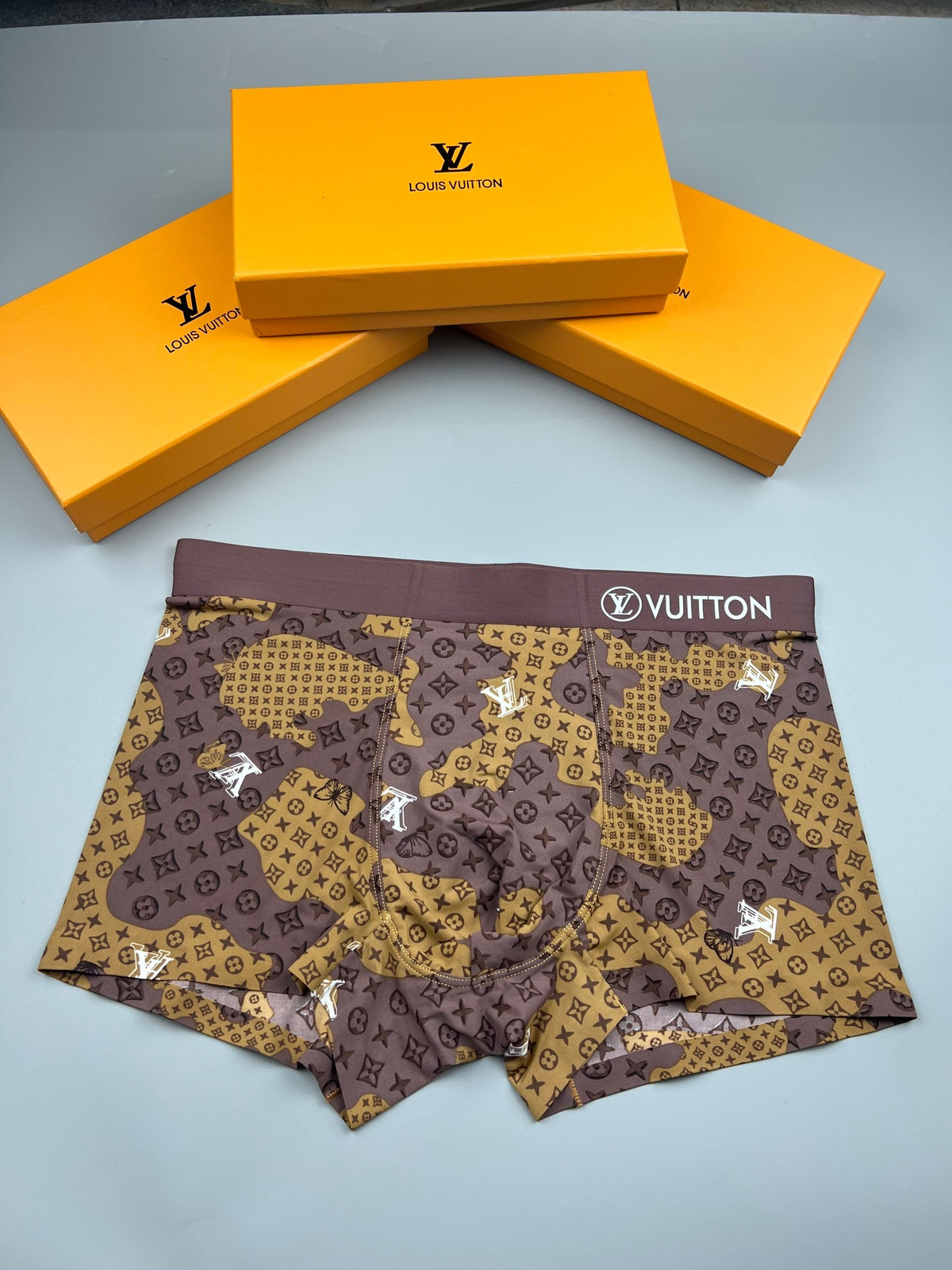 Louis Vuitton Polyester Blend Men's Boxer Briefs - 3-Piece Box