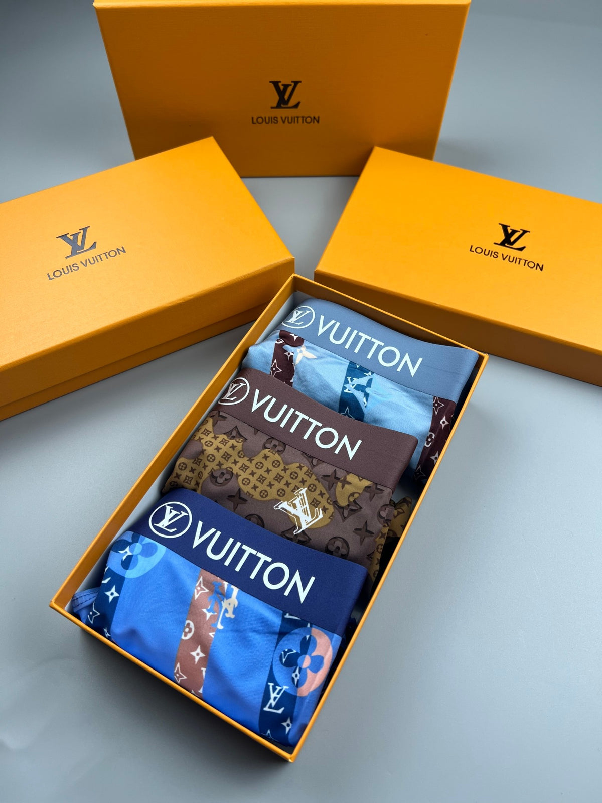 Louis Vuitton Polyester Blend Men's Boxer Briefs - 3-Piece Box
