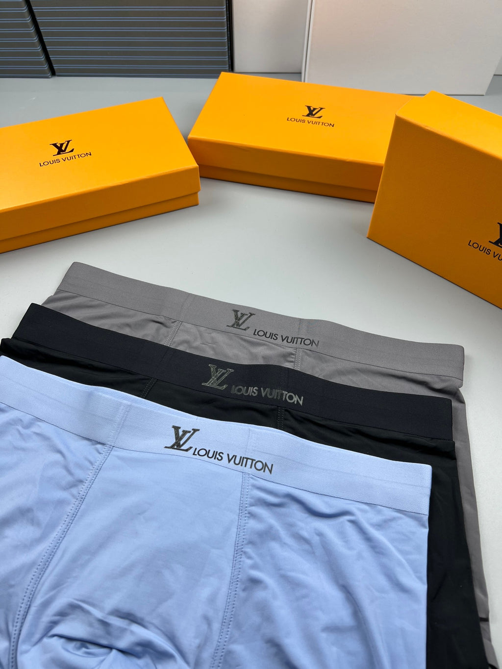 Louis Vuitton Clean Logo Waistbands Men's Boxer Briefs - 3-Piece Box