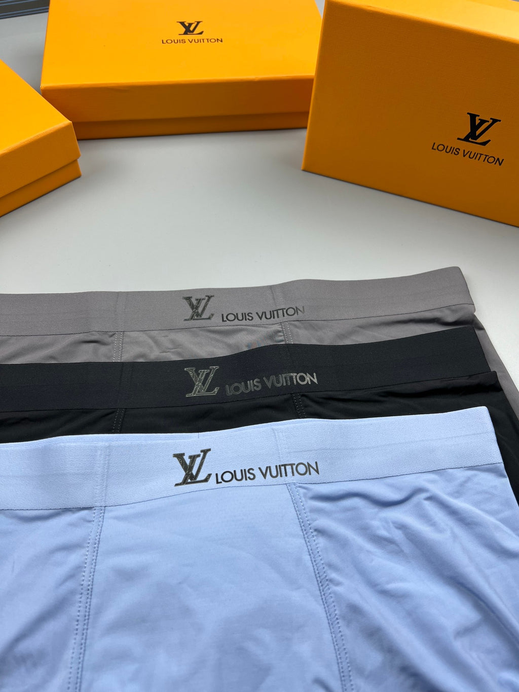 Louis Vuitton Clean Logo Waistbands Men's Boxer Briefs - 3-Piece Box