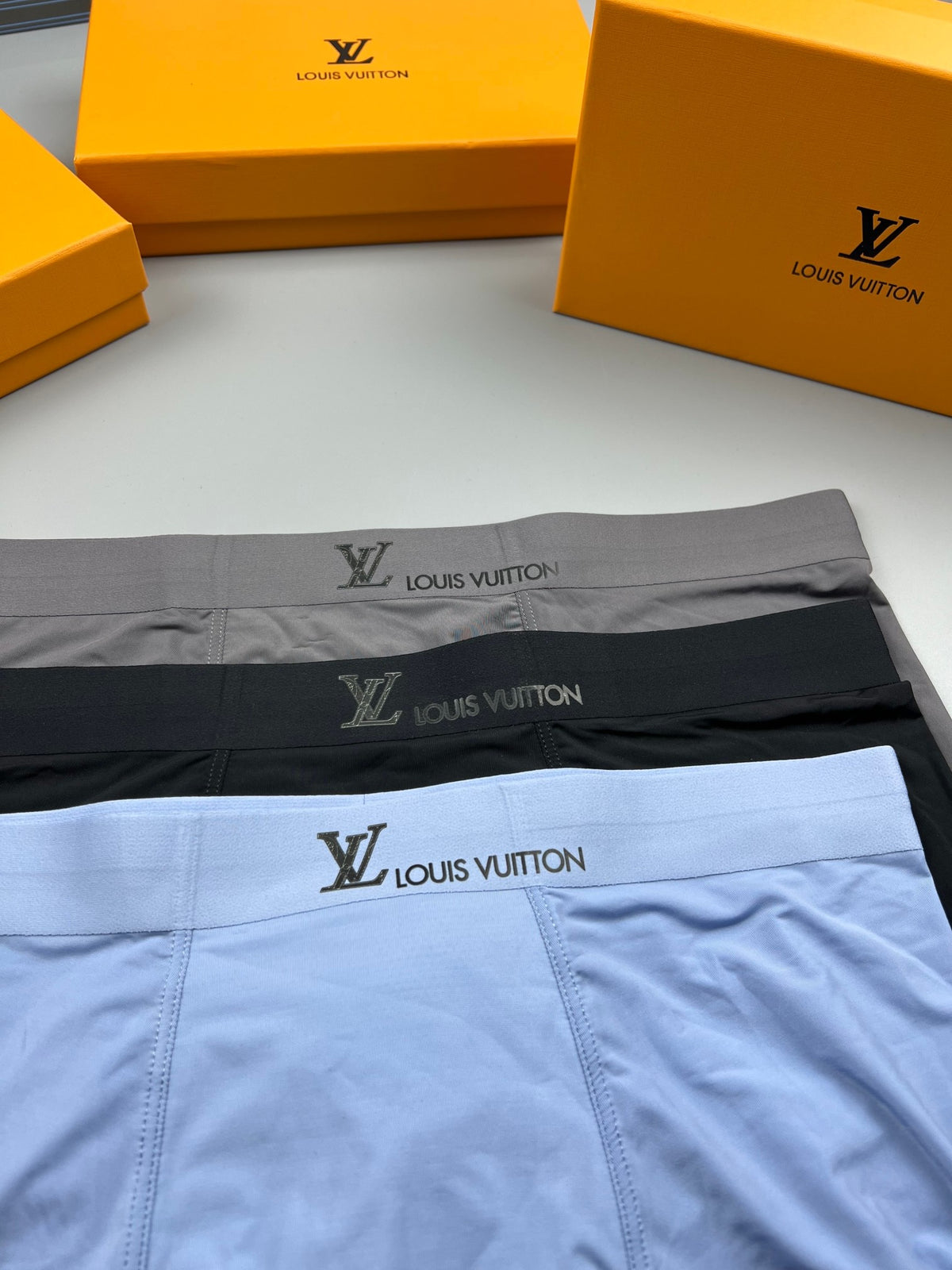 Louis Vuitton Clean Logo Waistbands Men's Boxer Briefs - 3-Piece Box