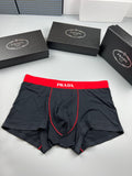 Prada Modal Visible Colour, Waistband And Emblem Details Men's Boxer Briefs - 3-Piece Box