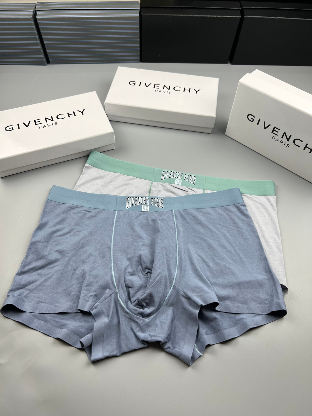 Givenchy Tonal Monogram-Style Waistbands Men's Boxer Briefs - 3-Piece Box