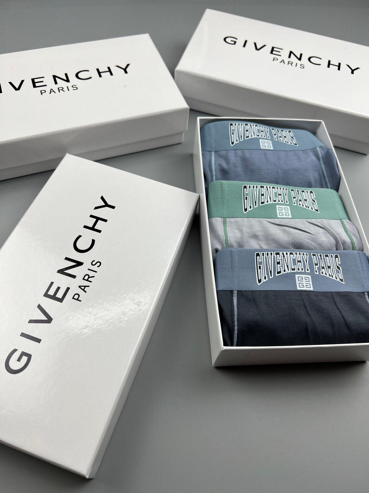 Givenchy Tonal Monogram-Style Waistbands Men's Boxer Briefs - 3-Piece Box