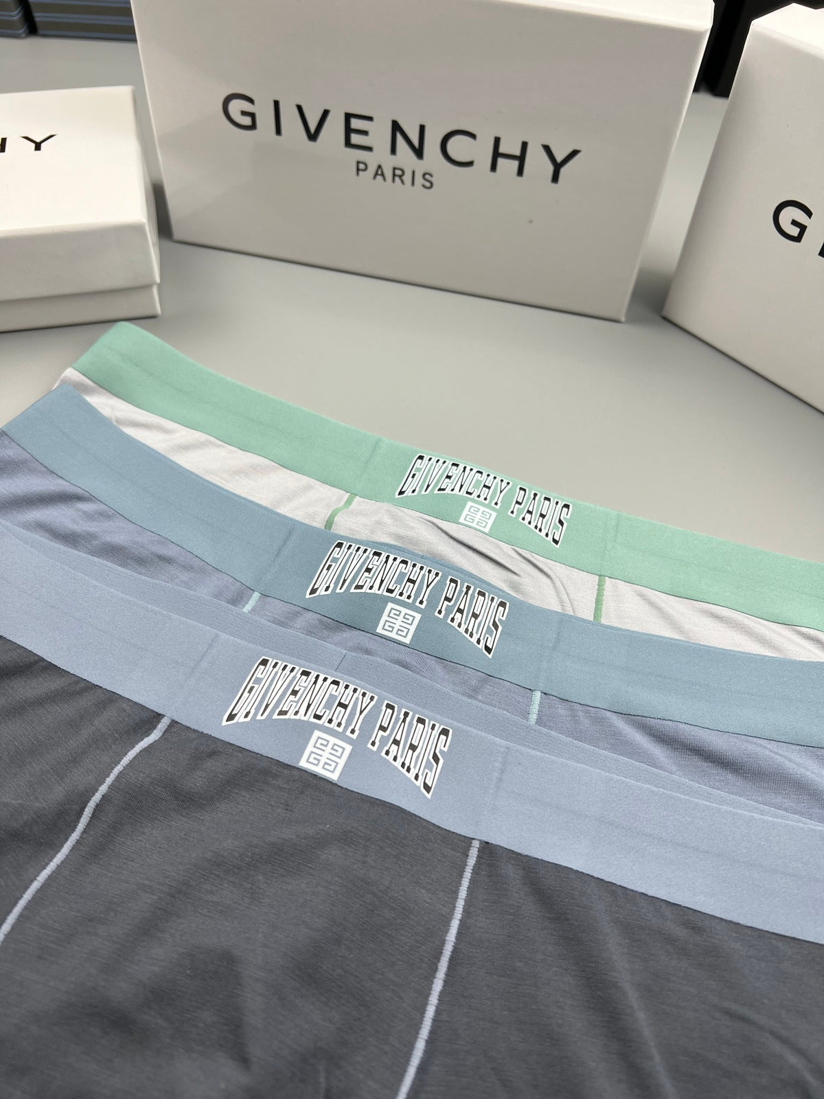 Givenchy Tonal Monogram-Style Waistbands Men's Boxer Briefs - 3-Piece Box