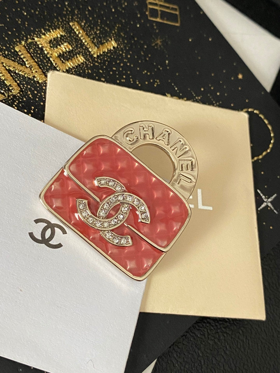 Signature Emblem Brooch in Polished Metal-Tone – Design 002 main product view