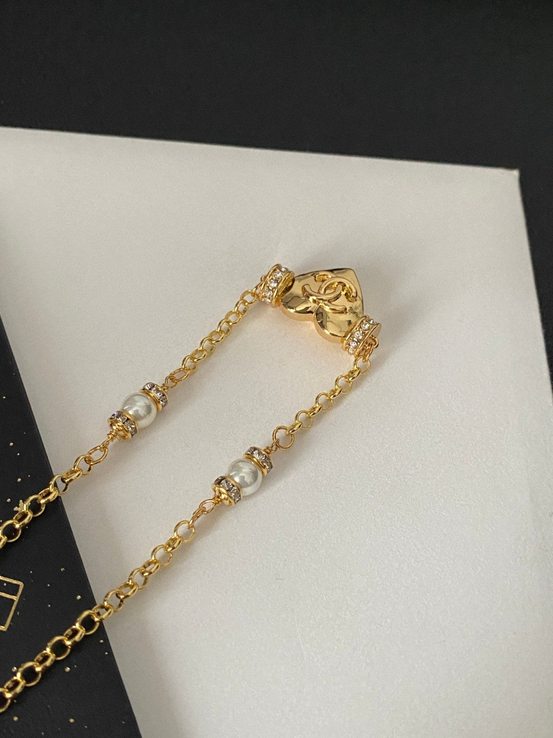 Letter Pendant Necklace in Polished Metal-Tone – Design 010 main product view