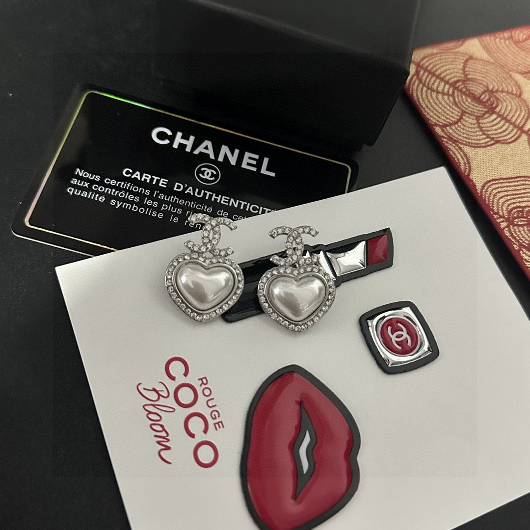 Signature Emblem Stud Earrings in Polished Metal-Tone – Design 013 main product view