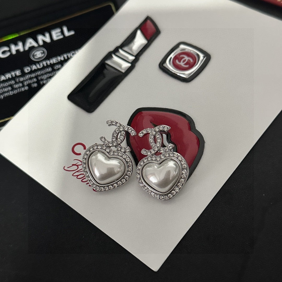 Signature Emblem Stud Earrings in Polished Metal-Tone – Design 013 detail view