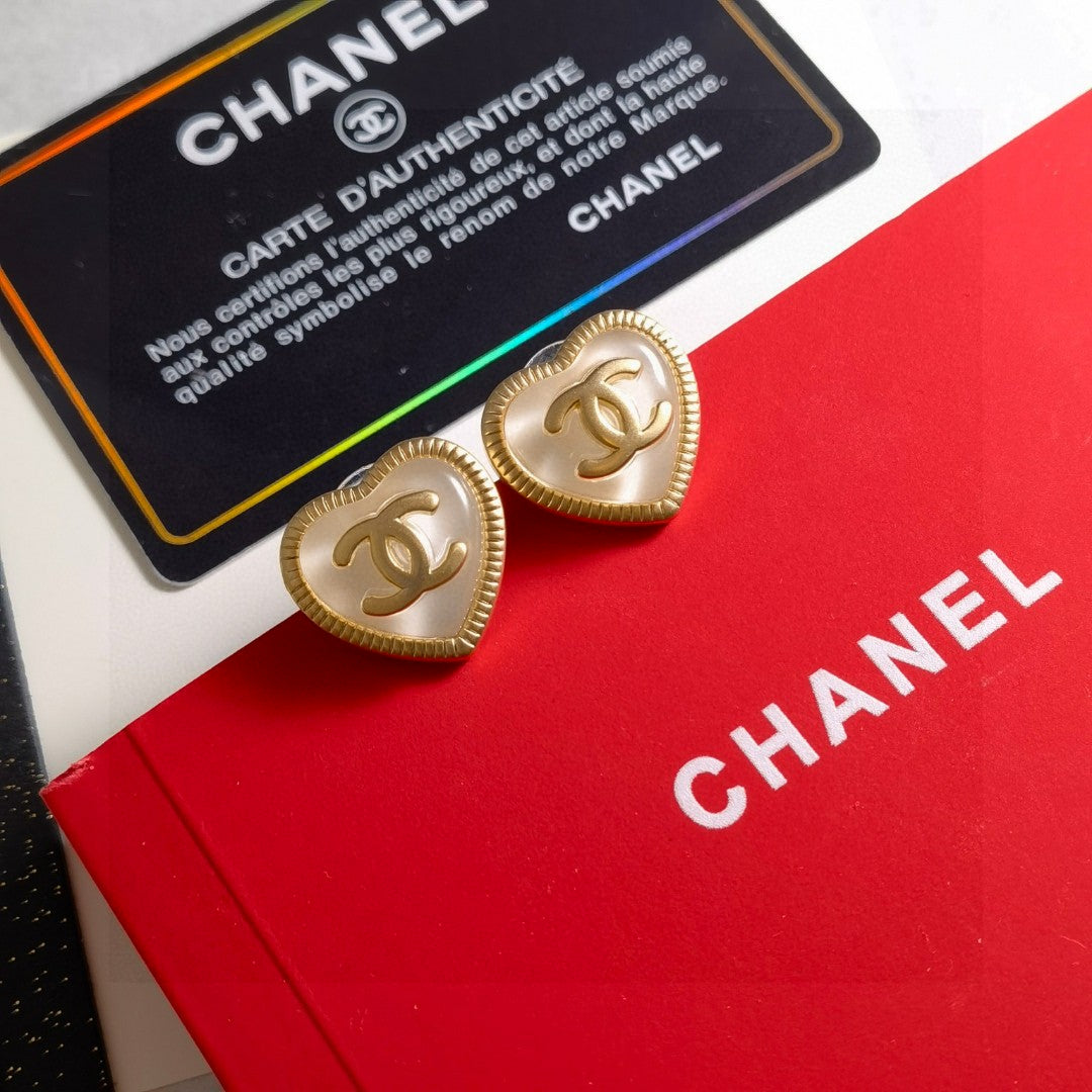Letter Stud Earrings in Polished Metal-Tone – Design 003 close-up detail