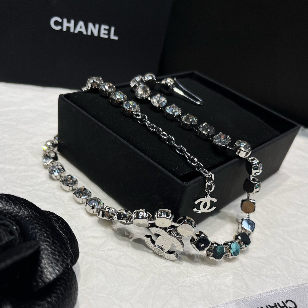 Signature Emblem Crystal-Accent Pendant Necklace – Design 005 styled product view