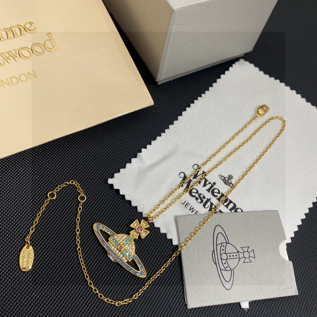 Orb Pendant Necklace in Gold-Tone front product view