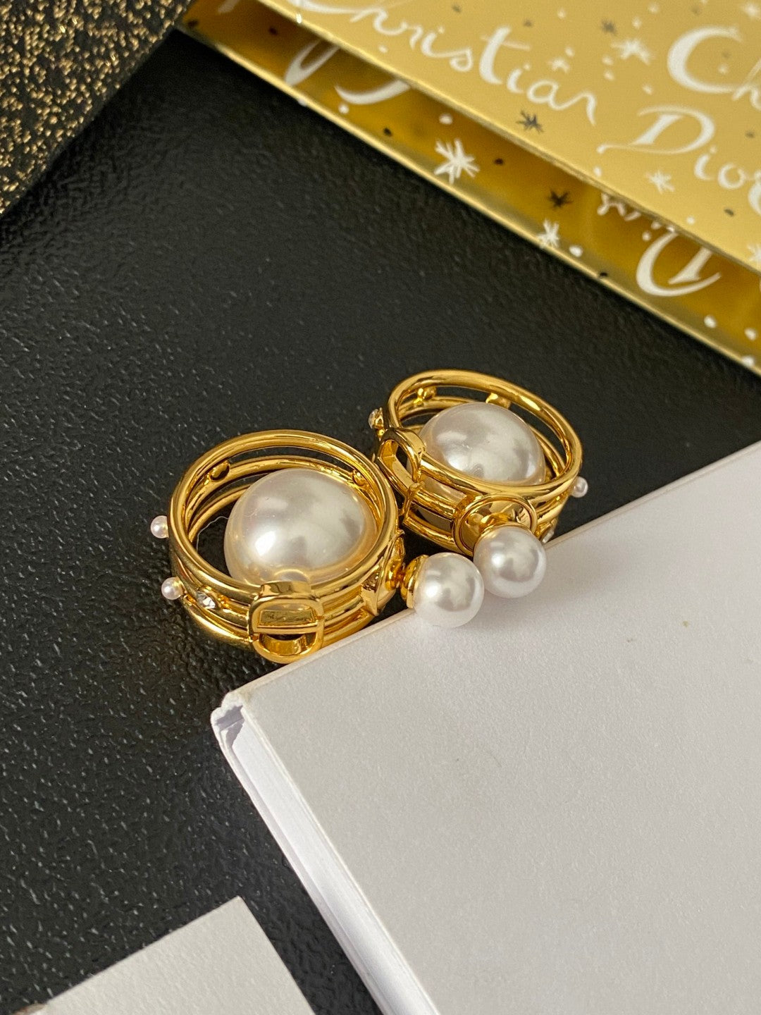 Sculptural Statement Earrings in Polished Metal-Tone – Design 005 close-up detail