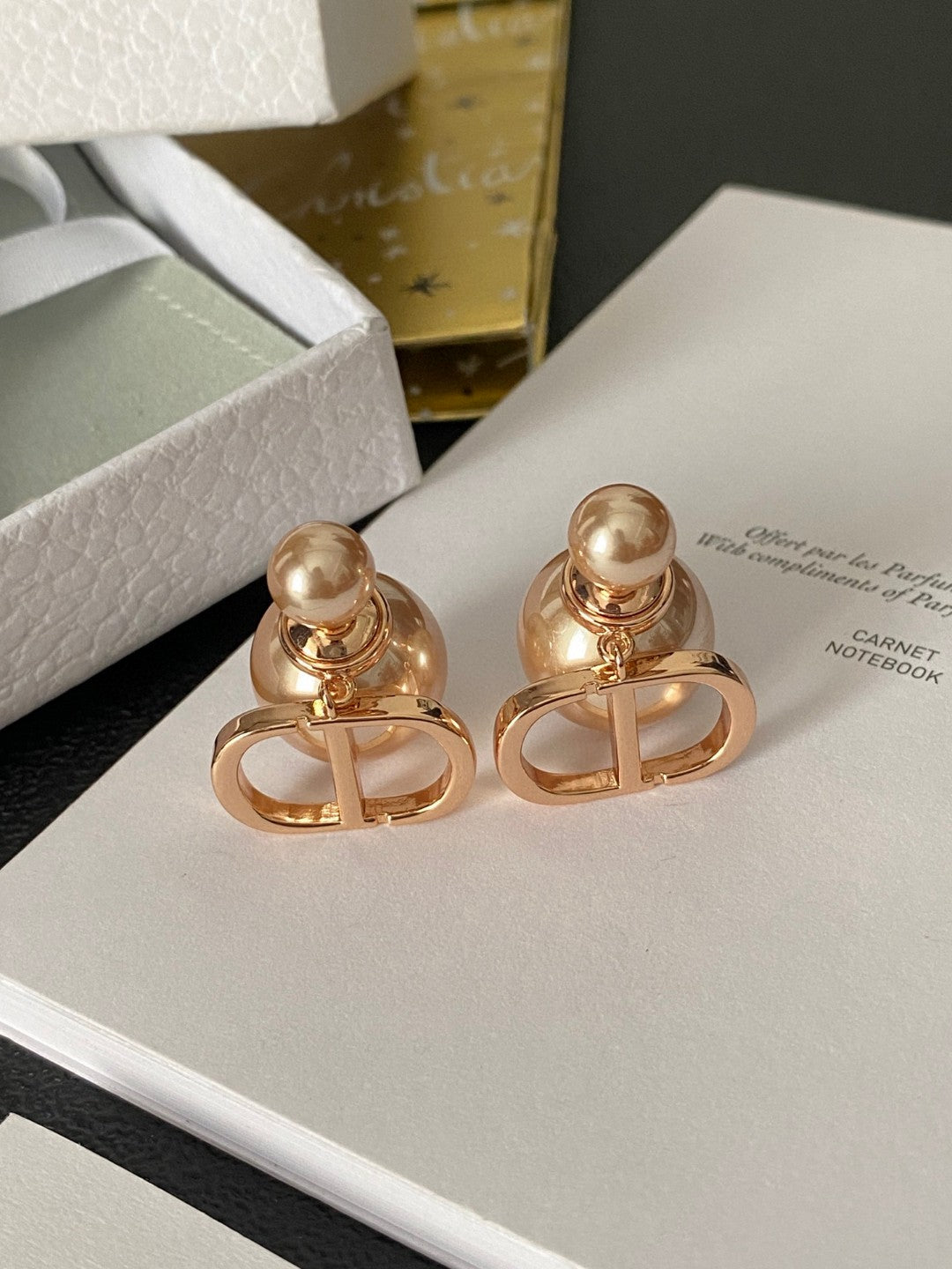 Sculptural Statement Earrings in Polished Metal-Tone – Design 004 styled view