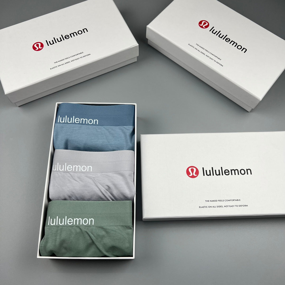 Lululemon Tonal Logo Waistbands Men's Boxer Briefs - 3-Piece Box