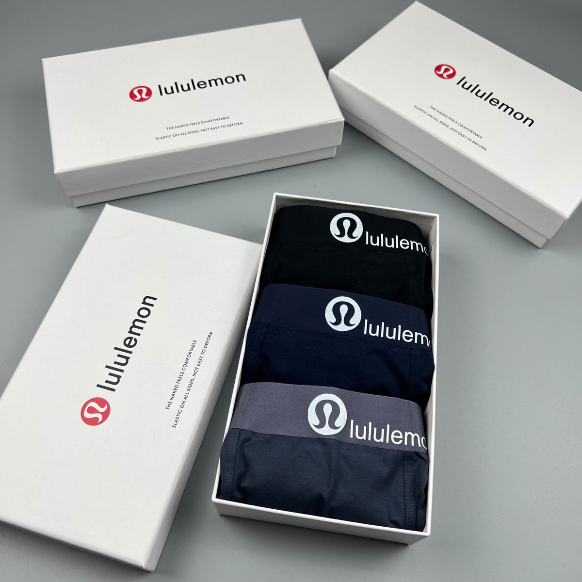 Lululemon Tonal Logo Waistbands Men's Boxer Briefs - 3-Piece Box