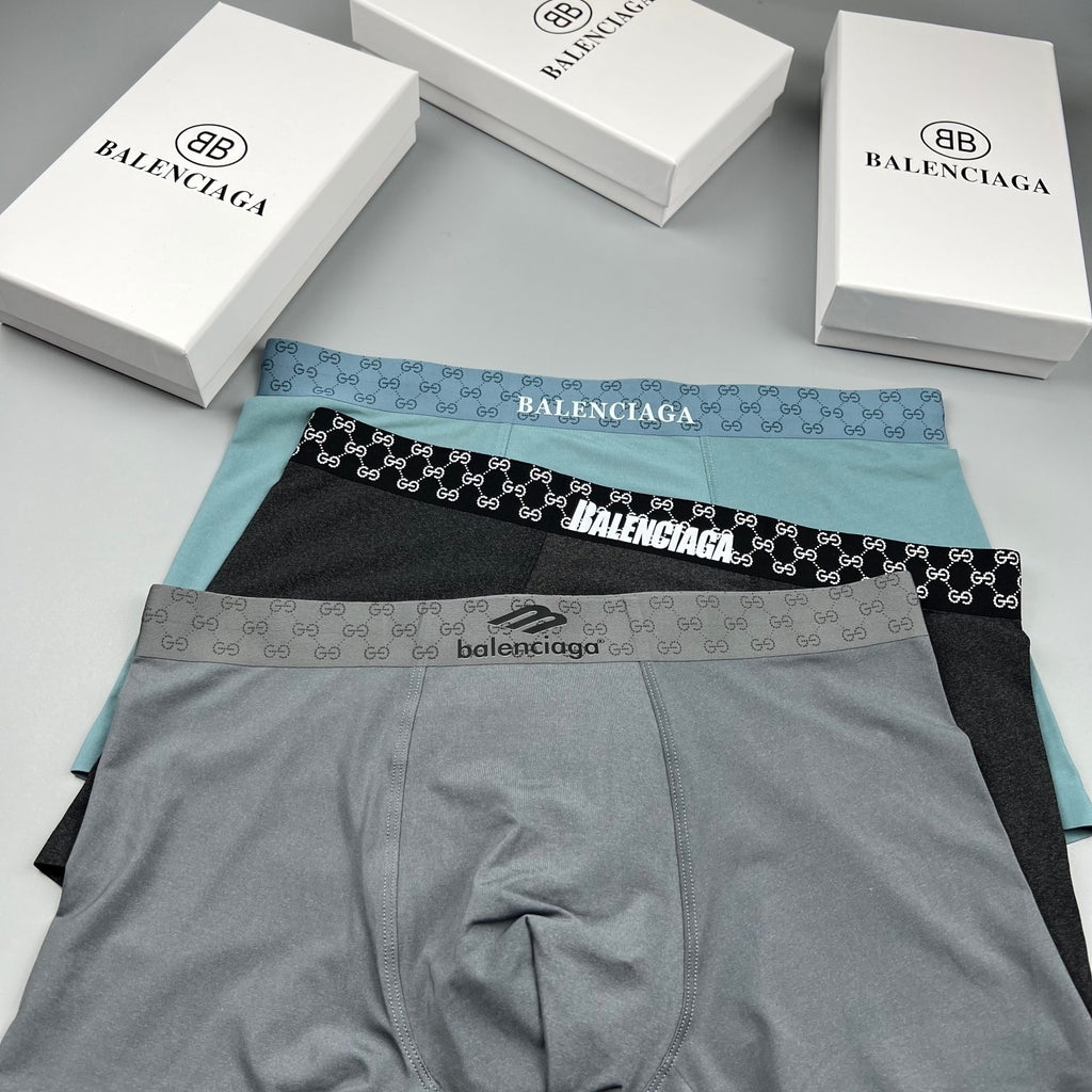 Balenciaga Ice-Silk Men's Boxer Briefs - 3-Piece Box