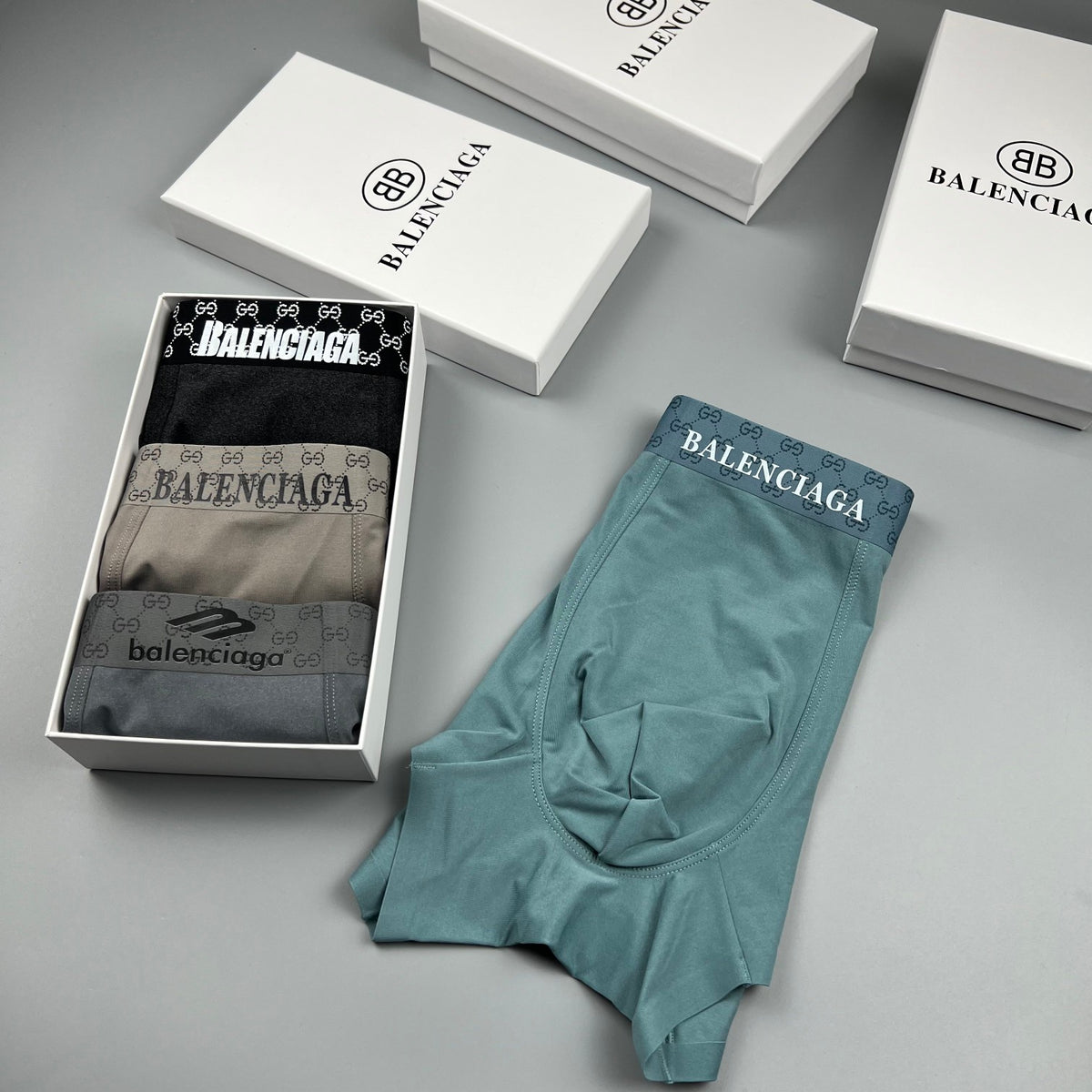 Balenciaga Ice-Silk Men's Boxer Briefs - 3-Piece Box
