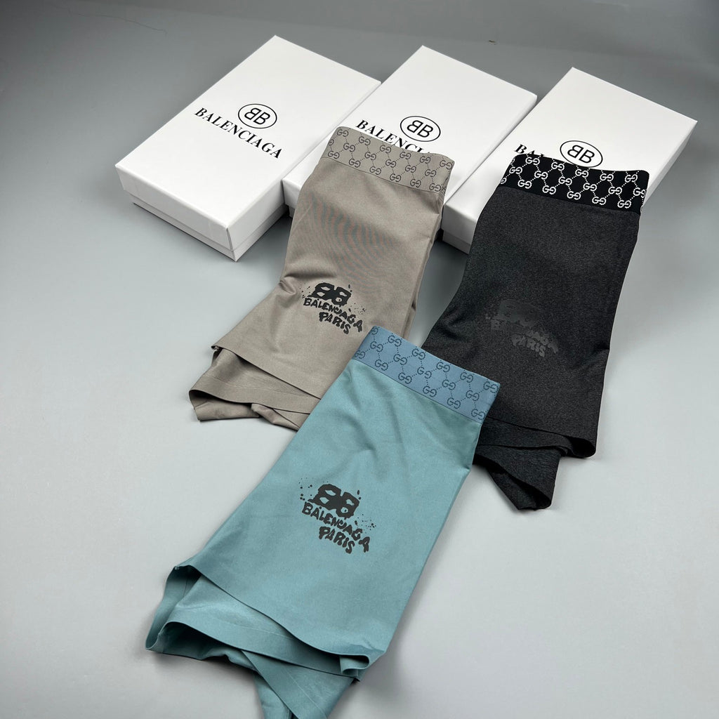 Balenciaga Ice-Silk Men's Boxer Briefs - 3-Piece Box